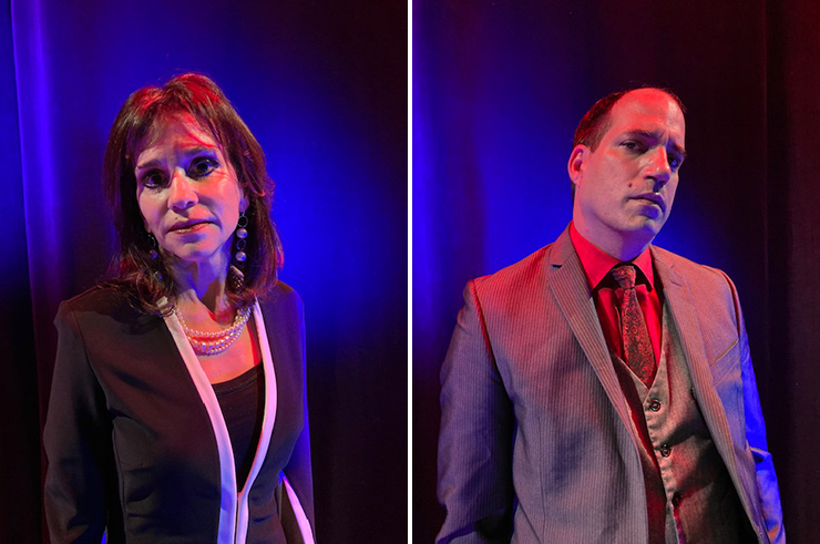 LEFT: Actress Linda Drozdow stars as Dorothy Pilsner in A Class Act at the Michael-Ann Russell Jewish Community Center in North Miami Beach.<br>
RIGHT: Actor Jesus Reyna stars as Ignatio Perez in A Class Act at the Michael-Ann Russell Jewish Community Center in North Miami Beach.