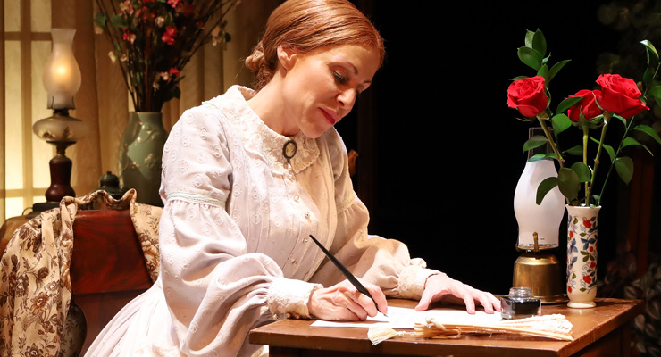 Margery Lowe stars as Emily Dickinson in the Actors' Playhouse and Palm Beach Dramaworks co-production of The Belle of Amherst. | Photo courtesy of Palm Beach Dramaworks.