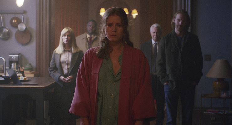 Jennifer Jason Leigh, Brian Tyree Henry, Amy Adams, Gary Oldman and Wyatt Russell in a scene from 