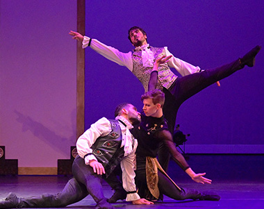 Dance Now! Miami's Dorian's Reflection. From left, Anthony Velazquez, David Harris, and Joshua Rosado (Photo credit: Simon Soong)