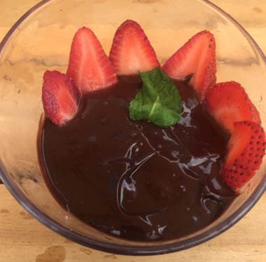 Chocolate mousse made with avocado, but you'd never know it.
