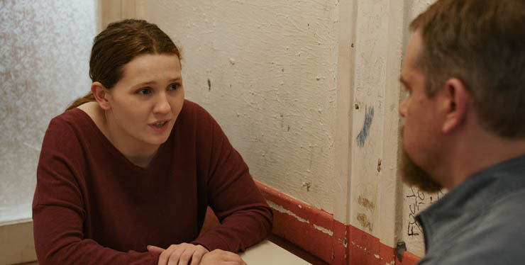 Abigail Breslin and Matt Damon in a scene from
