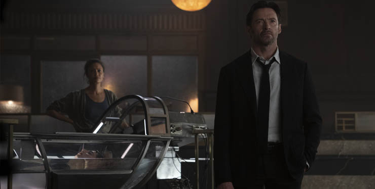 Thandiwe Newton and Hugh Jackman in a scene from 