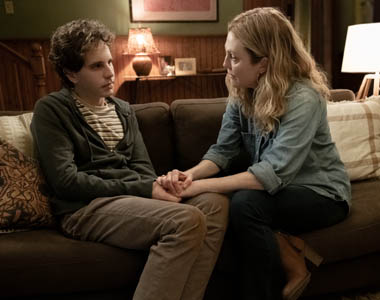 Ben Platt and Julianne Moore in a scene from 