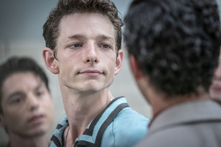 Mike Faist as one of the Jets in a scene from 