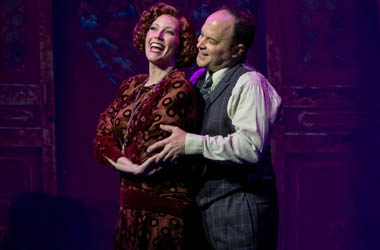 From left, Laura Hodos (Mama Rose) and Matthew W. Korinko (Hebie) sing a duet of