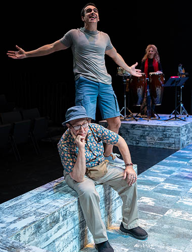 Gabriell Salgado, James Puig and Yarelis Gandul in a scene from Zoetic Stage's 