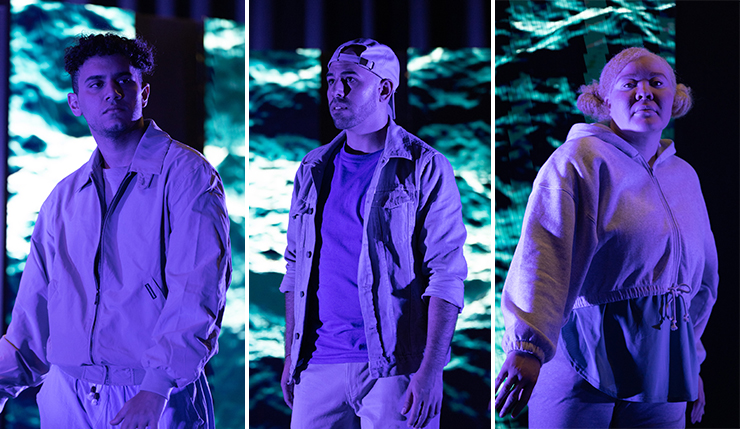 LEFT: Dayron Leon in I am Me / CENTER: Rayner Gabriel Garranchan as Juan in I am Me / RIGHT: Thiana Berrick as Madelyn in I am Me. (Photos by Taylor Brown)