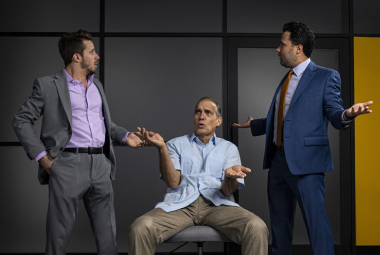 Kristian Bikic, Jonathan Nichols-Navarro, and Andhy Mendez in Miami New Drama's 