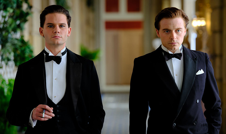 Jeremy Irvine and Jack Lowden in a scene from 