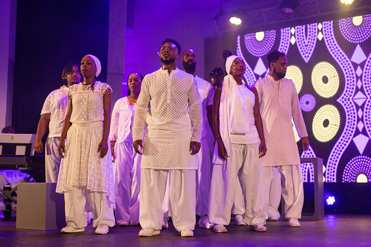 Hued Songs performs at the North Beach Bandshell on Sunday, June 19 in a celebration of Juneteenth. (All photos from Hued Songs)