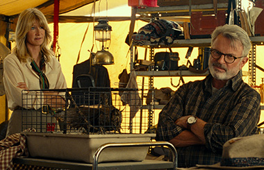 Laura Dern and Sam Neill in a scene from