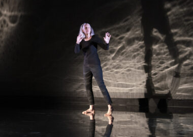 There are no sets for the solo show, but projection's by Frank J. Oliva and lighting by Tony Galaska create a mood in GableStage's production of