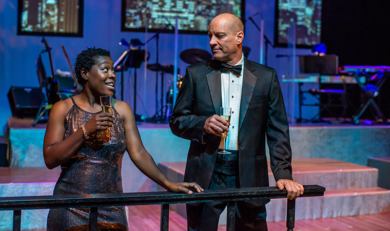 Stephon Duncan (left) and Tom Wahl portray at-odds playwrights in