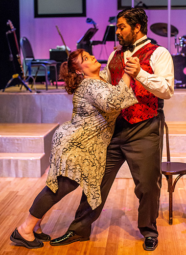 Jovon Jacobs, Diana Garle, Lindsey Corey, Alex Alvarez. Stephon Duncan and Daniel Llaca, in Lin Manuel-Miranda's