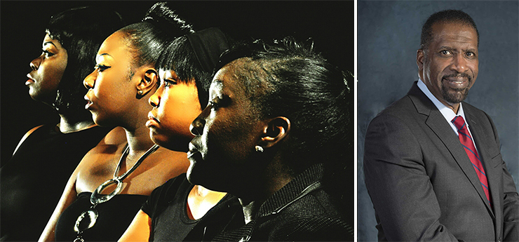 LEFT: Ja'Nia Harden, Toddra Brunson, Sarah Gracel, and Deana Butler Rahming are the 