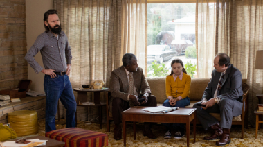 Jeremy Davies, E. Roger Mitchell, Madeleine McGraw and Troy Rudeseal in a scene from 
