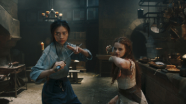 Joey King and Veronica Ngo in a scene from