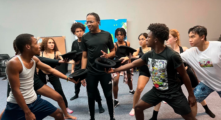 Omari White with the Ensemble in