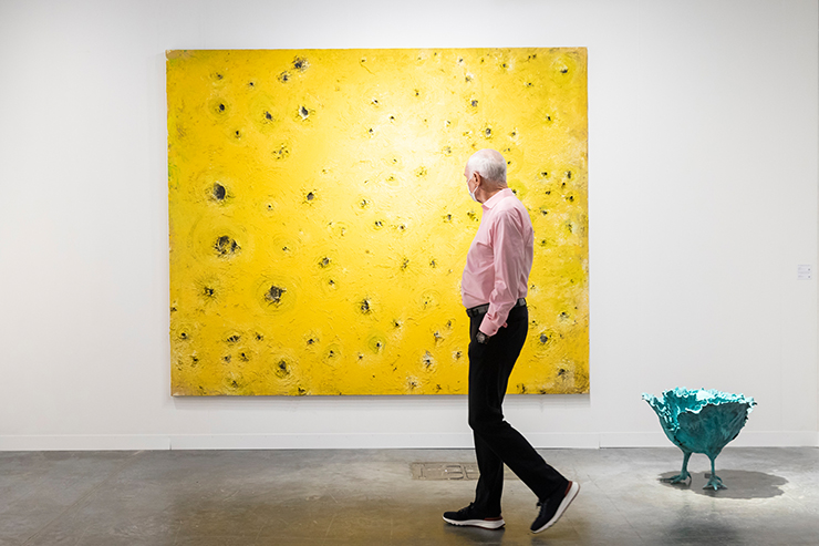 Celebrating its 20th anniversary in Miami Beach, Art Basel staged its  largest-ever edition marked by buoyant sales, strong attendance from  international collectors and institutions, and standout presentations from  the Americas and beyond