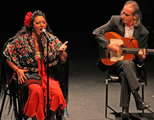 Singer-dancer Macarena de Jerez and Siempre Flamenco's Paco Fonta. (Photo by Zizi Zabaneh)