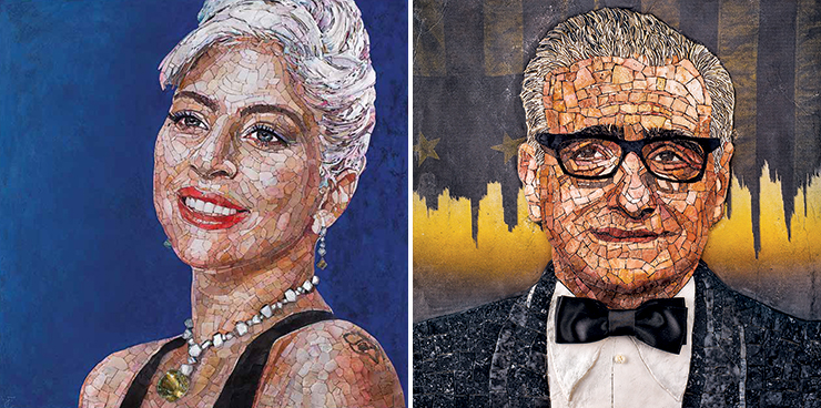 LEFT: Lady Gaga, RIGHT: Martin Scorsese