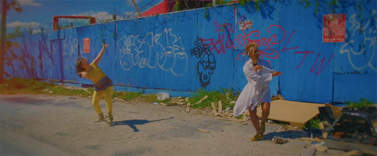 Niurca Márquez (L) and Michelle Grant Murray (R) in F. Punk Junkies.<br>Film images courtesy of Knight Foundation.  Film produced by Monica Sorelle with cinematography by Jonathan David Kane.