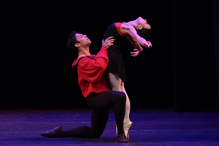 Arts Ballet Theatre of Florida, Shostakovich Suite, featuring  Johnny Almeida and Ayami Sato. Photo by Patricia Laine.