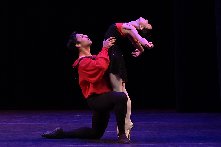 Arts Ballet Theatre of Florida, Shostakovich Suite, featuring Johnny Almeida and Ayami Sato. Photo by Patricia Laine.