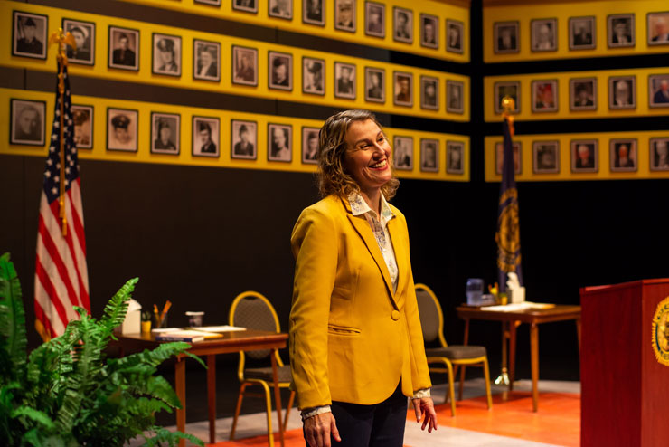 Elizabeth Price portrays Heidi Schreck  in “What the Constitution Means to Me.” (Photo by Justin Namon)