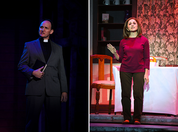 LEFT: The Rev. Shaw Moore (Michael Dean Morgan) faces an inner conflict in