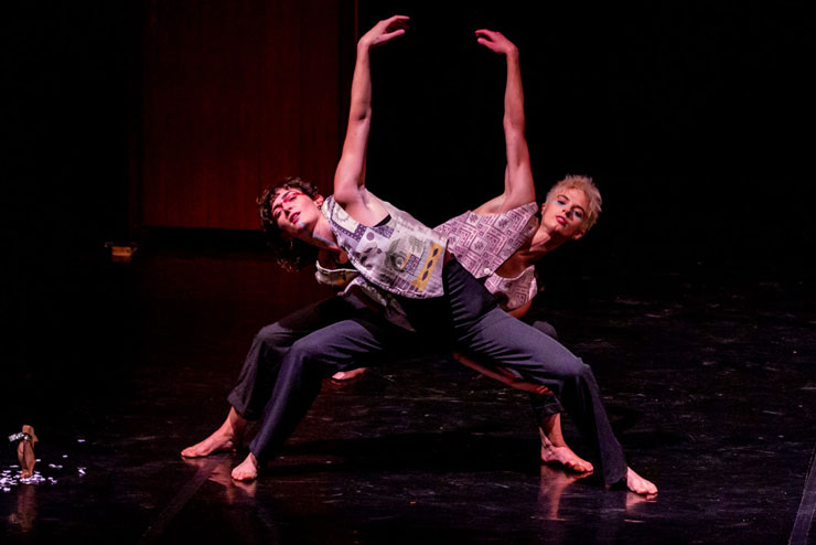 Choreographers and performers Sofia Galvan and Stefania Menestrina in 