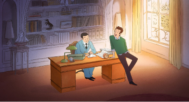 Alain Chabat and Laurent Lafitte (voices) in a scene from 