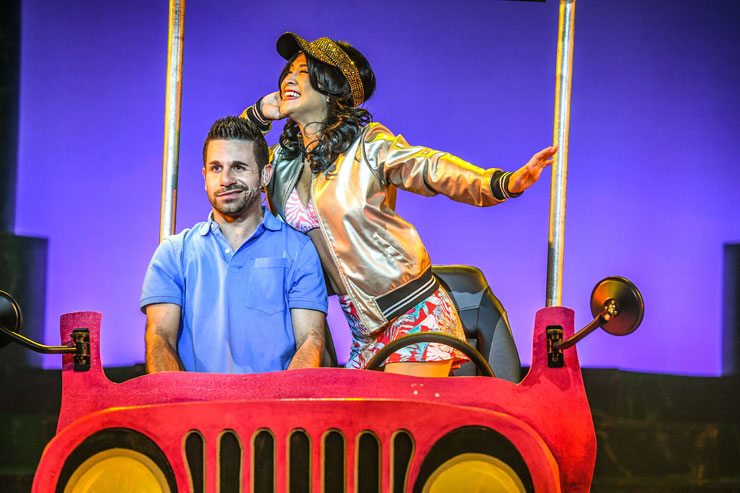 Melanie Fernandez as Mahi and Nick Anastasia as Jack in one of the light-hearted scenes of Slow Burn's 