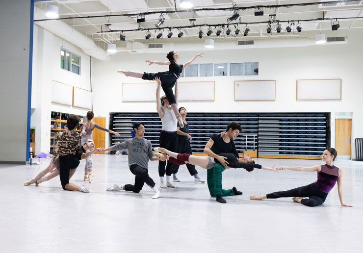 Miami City Ballet Dancers rehearsing 