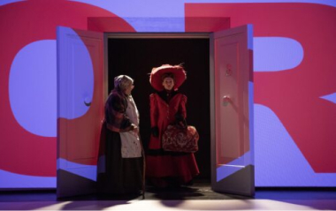 Elizabeth Dimon, left, and Rachel Burttram, in GableStage's production of