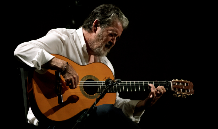 In his Miami debut, virtuoso guitarist Rafael Riqueni closes Flamenco Festival Miami on Sunday, March 19 in an outdoor performance at the Arsht Center's Thomson Plaza for the Arts. (Photo by Paco Lobato)