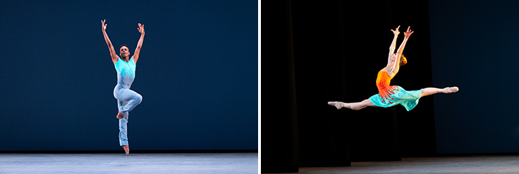 At left, Miami City Ballet's Rui Cruz, and at right, Nicole Stalker in 