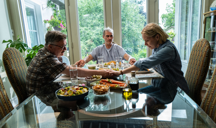 Nathan Lane, Joaquin Phoenix and Amy Ryan in a scene from