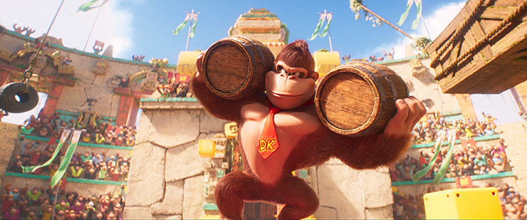 Seth Rogen is the voice of Donkey Kong, the gorilla antagonist in 