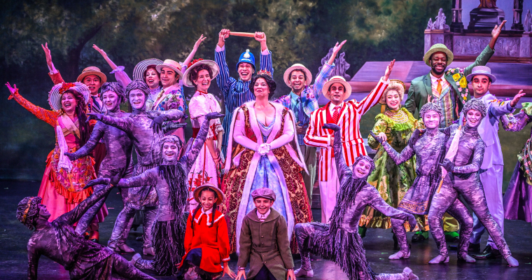 Colorful period costumes are one of the eye-popping standouts in Slow Burn's production of 