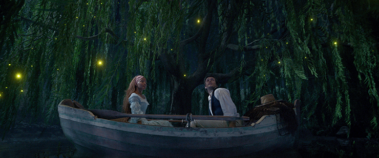 Halle Bailey as Ariel and Jonah Hauer-King as Prince Eric in a scene from