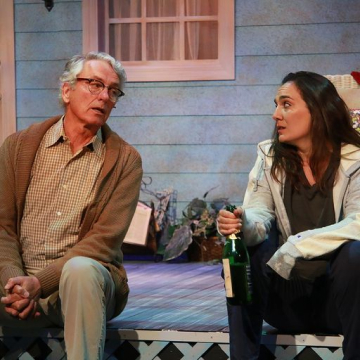 Robert played by Michael McKenzie and Catherine played by Jessica Sanford are father and daughter in Actors' Playhouse's production of