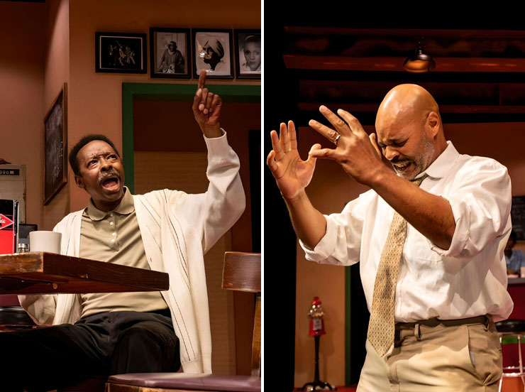 LEFT: Chat Atkins plays the opinionated Holloway in M Ensemble's
