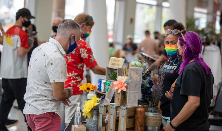 Guests at Pride Marketplace 2021 (Photo credit by Morgan Sophia Photography)