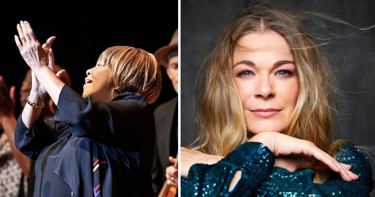 LEFT: Mavis Staples - (Photo courtesy of Emily Butler) RIGHT: LeAnn Rimes - Joy: The Holiday Tour (Photo courtesy artist management)