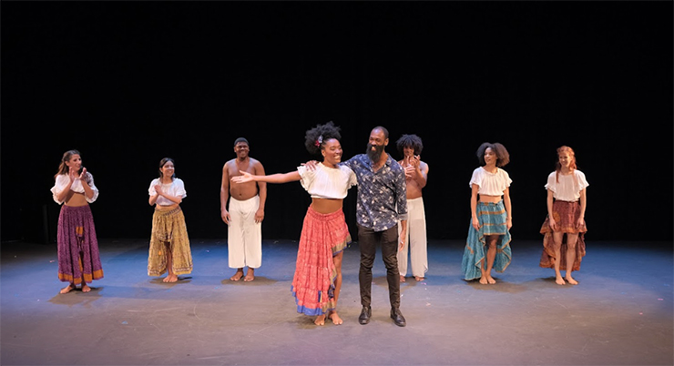 Gentry Isaiah George and his company at the premiere of