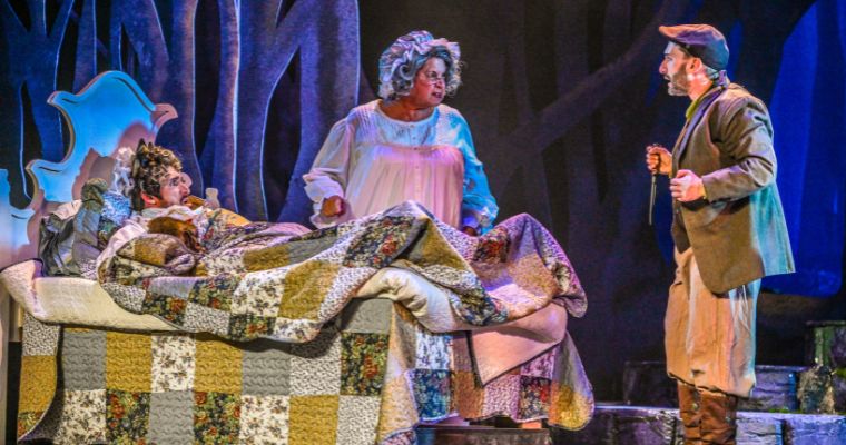 Ralph Meitzler, Beth Dimon, and Ben Liebert in Slow Burn Theatre's production of the musical 