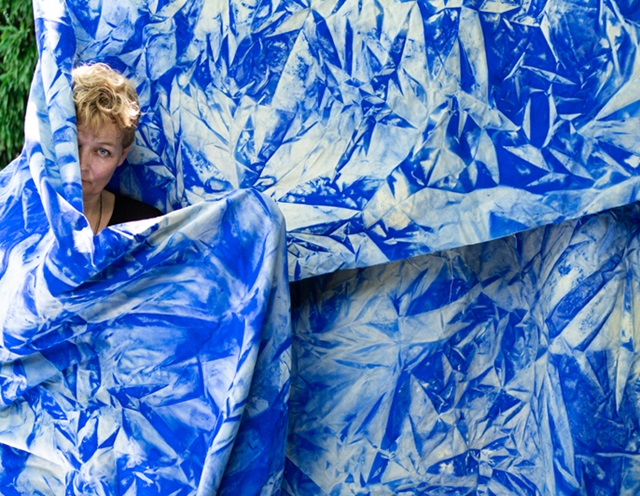 Mette Tommerup in her Coconut Grove outdoor studio.