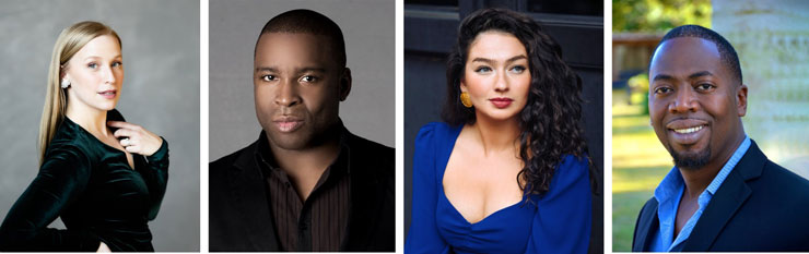 From left to right: Soloists Katherine Henley, Chauncey Packer, Lisa Marie Rogali and Neil Nelson will perform in South Florida Symphony Orchestra concert of Handel's 
